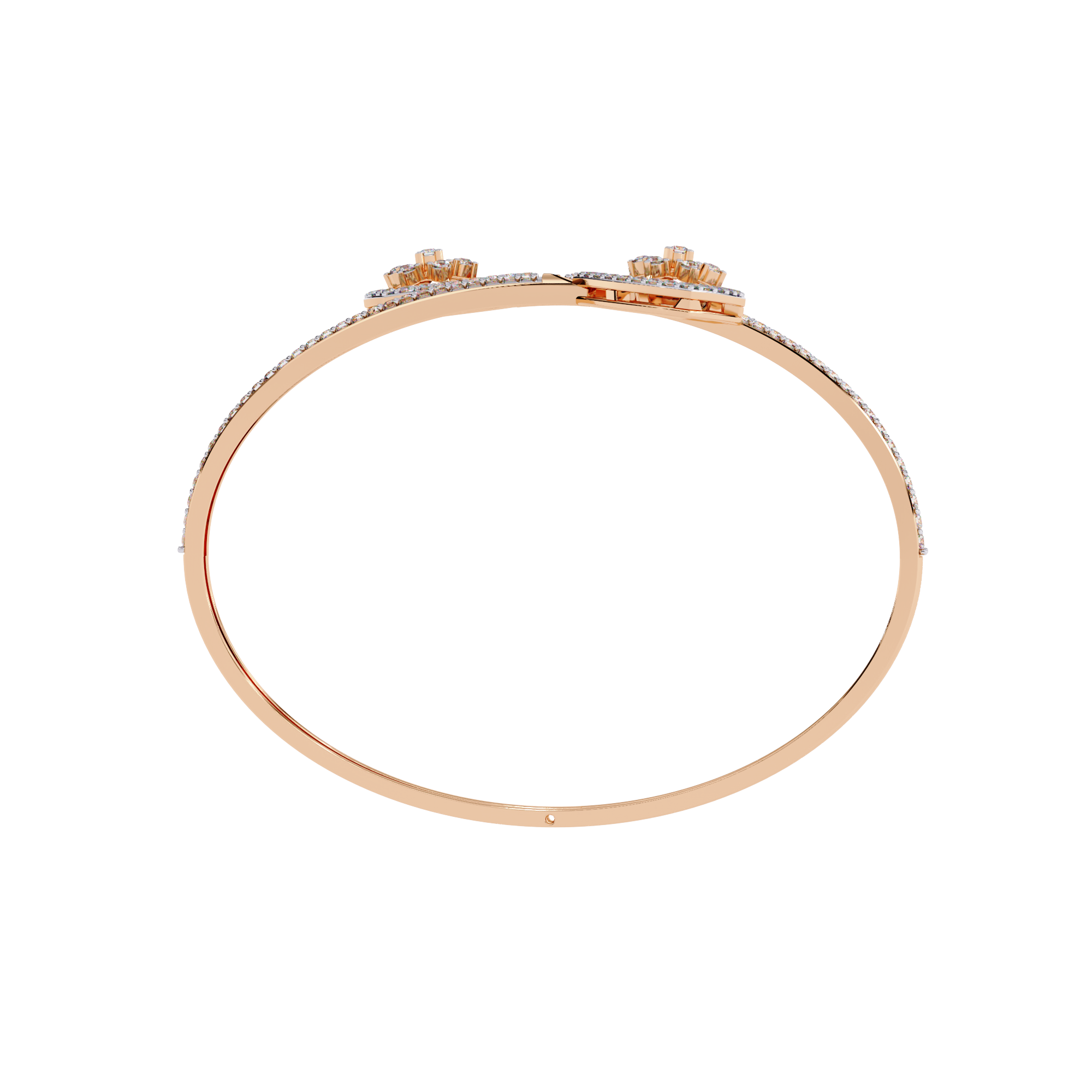 Solitairekart 1.35ct Floral Diamond Cuff Bracelet-HI Color, VS-SI Clarity